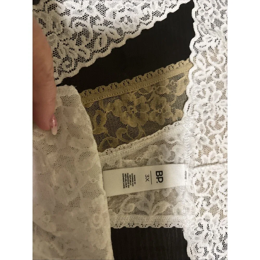 BP Women's Panties Lace Thong And Brief  Brown And White  See Details 3x - Picture 3 of 6